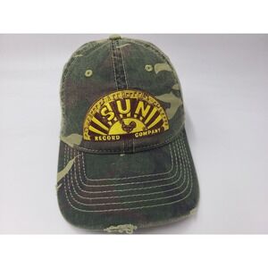 Sun Record Company Memphis Tennessee Camo Strapback Adjustable Hat Cap Men Green